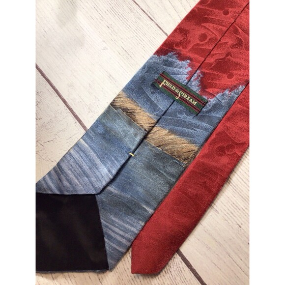 Vintage Field & Stream Deer River Men’s Silk Neck Tie - Picture 8 of 11
